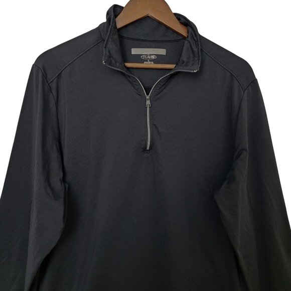 Greg Norman Black 1/4 Zip Pullover Mens Size L Mock Neck Shark Logo Activewear - Picture 3 of 7